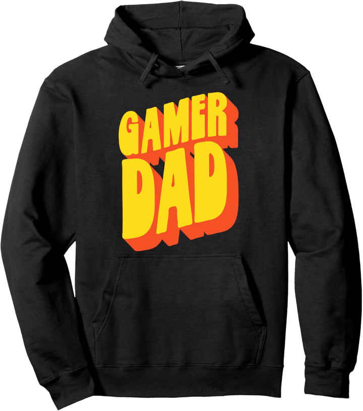 Gamer Dad Funny Retro Eighties 80s Pullover Hoodie