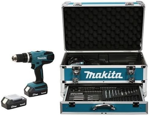 Makita HP457DWEX4 LI Akku-Schlagschrauber 18 V/1,3 Ah 13 mm Durchmesser (2 Batterien + Zubehörset hp