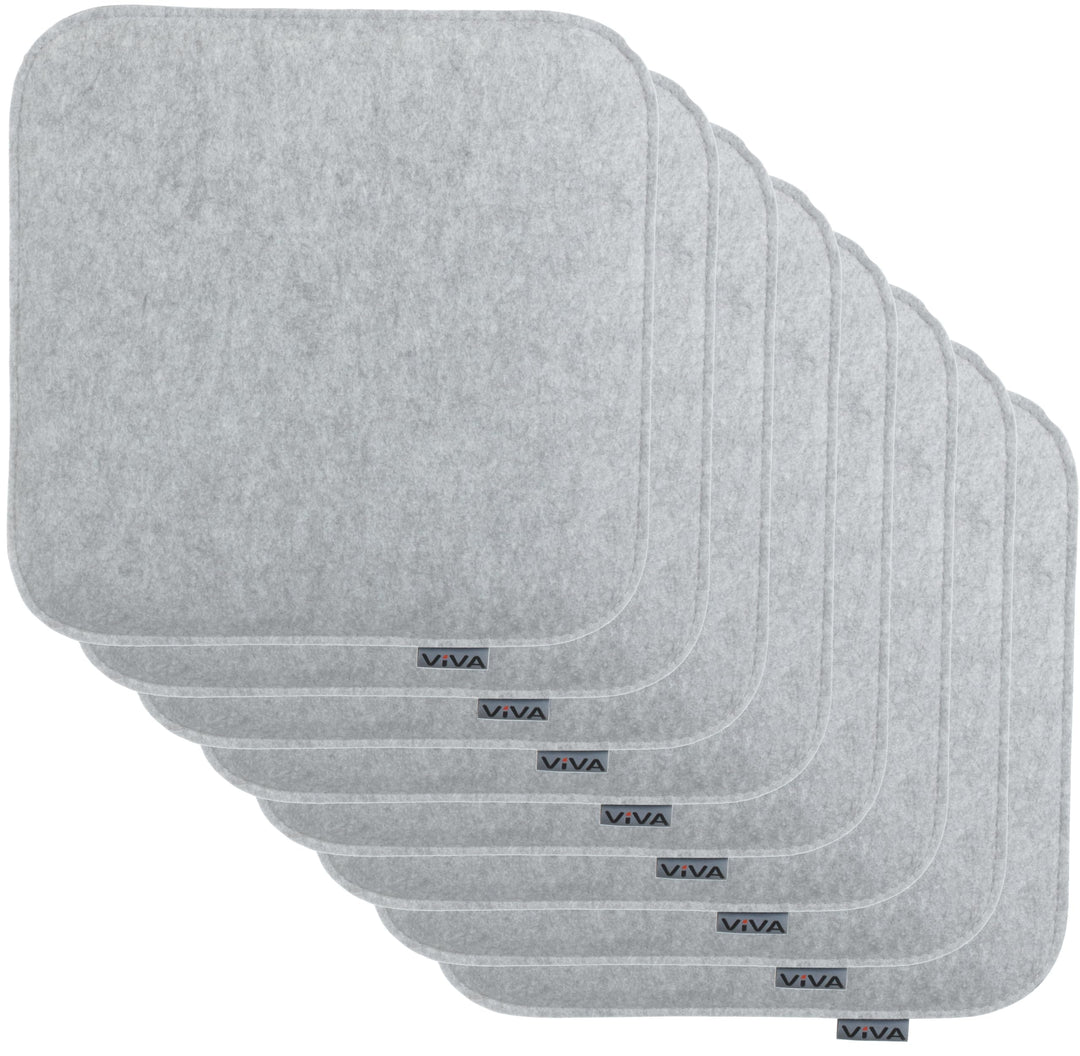 Brandsseller 8er Set Sitzkissen aus Filz 35x35x2 cm – Robuste Stuhlauflagen für innen und aussen, ec