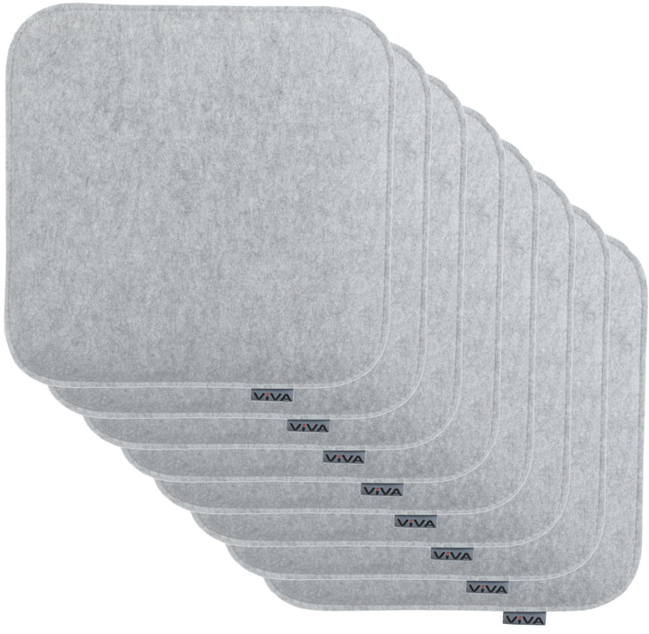 Brandsseller 8er Set Sitzkissen aus Filz 35x35x2 cm – Robuste Stuhlauflagen für innen und aussen, ec