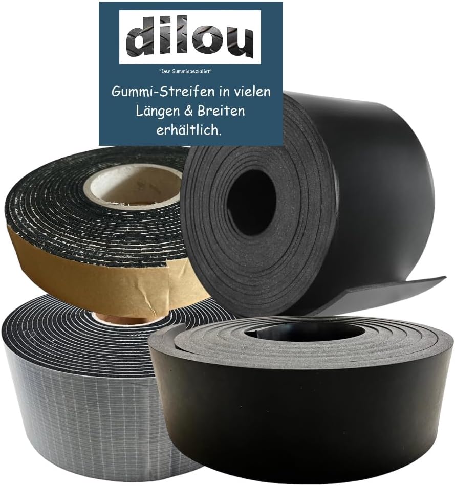 Gummistreifen mit Gewebe Gummi-Matte-Platte Vollgummi Schürfleiste Hartgummi 100mm breit 10mm dick 1