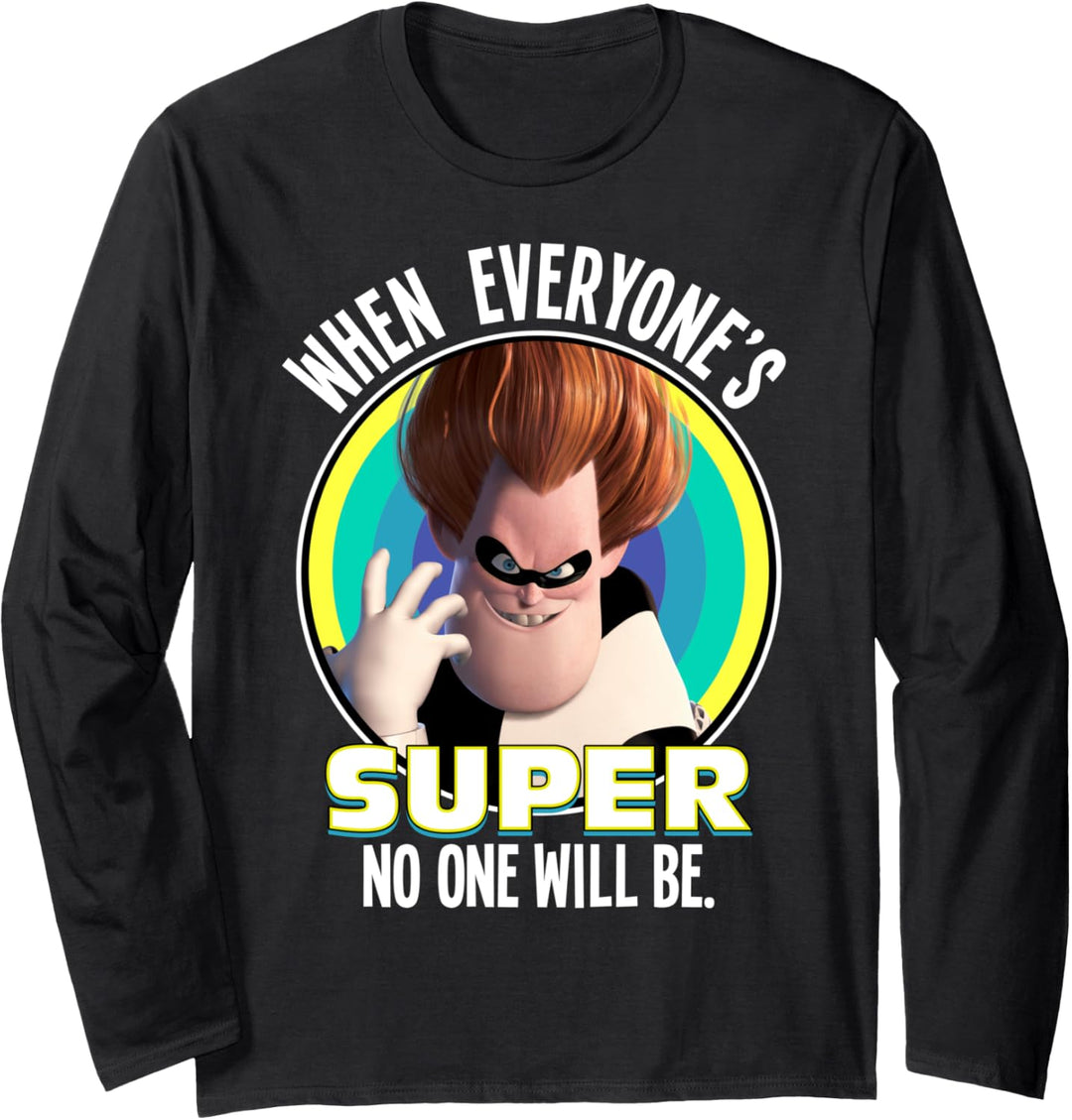 Disney Pixar Incredibles Syndrome Super Poster Langarmshirt