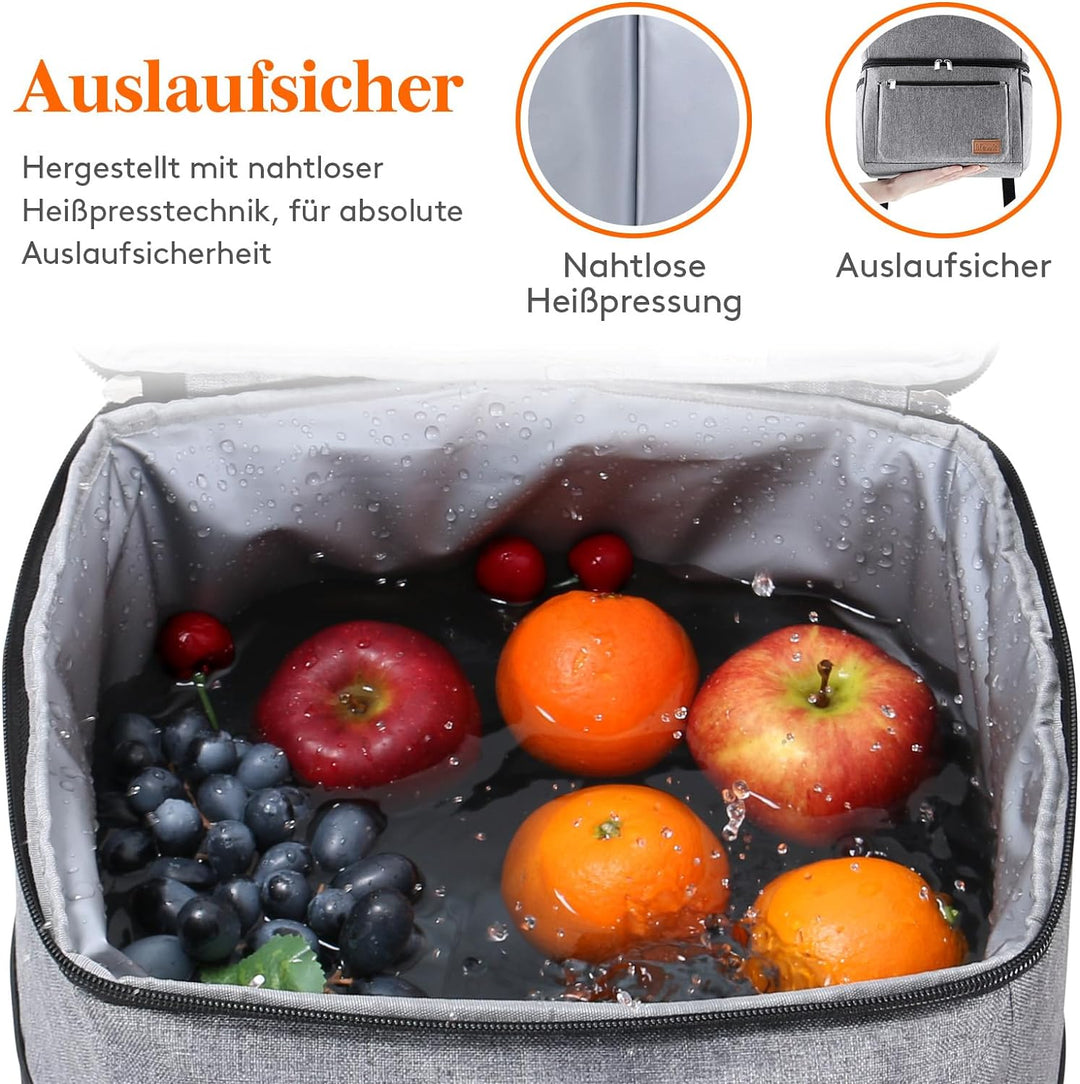 Lifewit Kühlrucksack Thermo Rucksack Kühltasche Isolierte Cooler Bag Weich Doppeldecker für Picknick