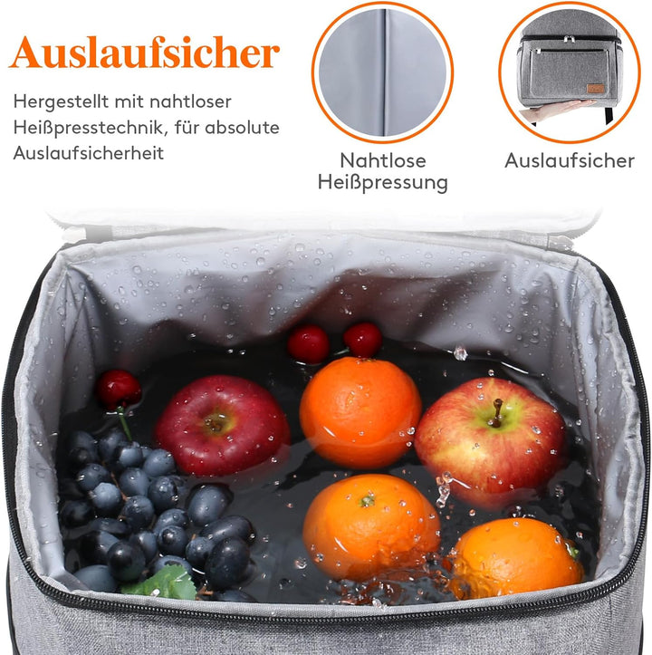 Lifewit Kühlrucksack Thermo Rucksack Kühltasche Isolierte Cooler Bag Weich Doppeldecker für Picknick