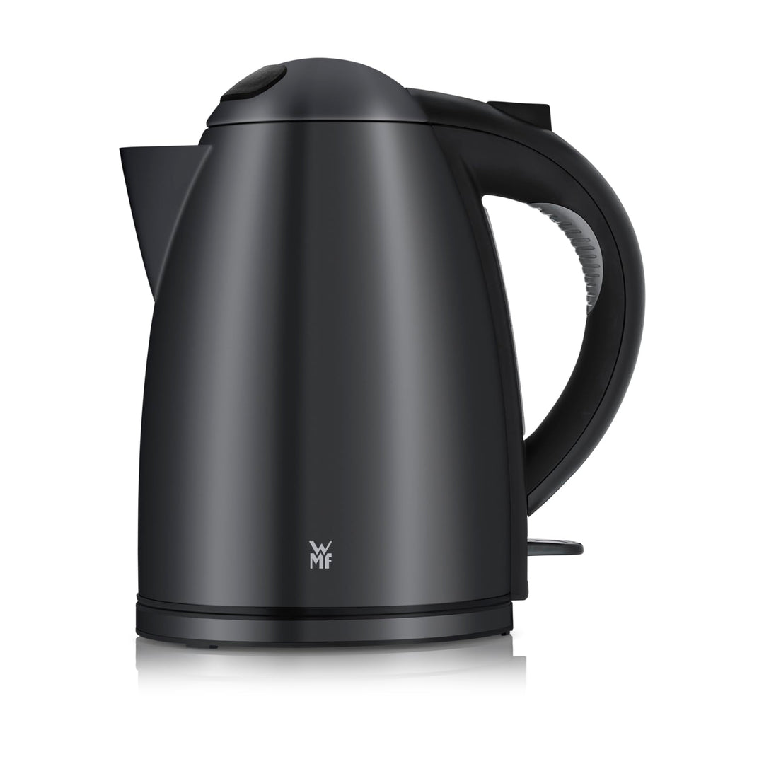WMF Stelio Wasserkocher Edelstahl 1,7L, Elektrischer Wasserkocher mit Kalkfilter, 2400 W, Wasserstan