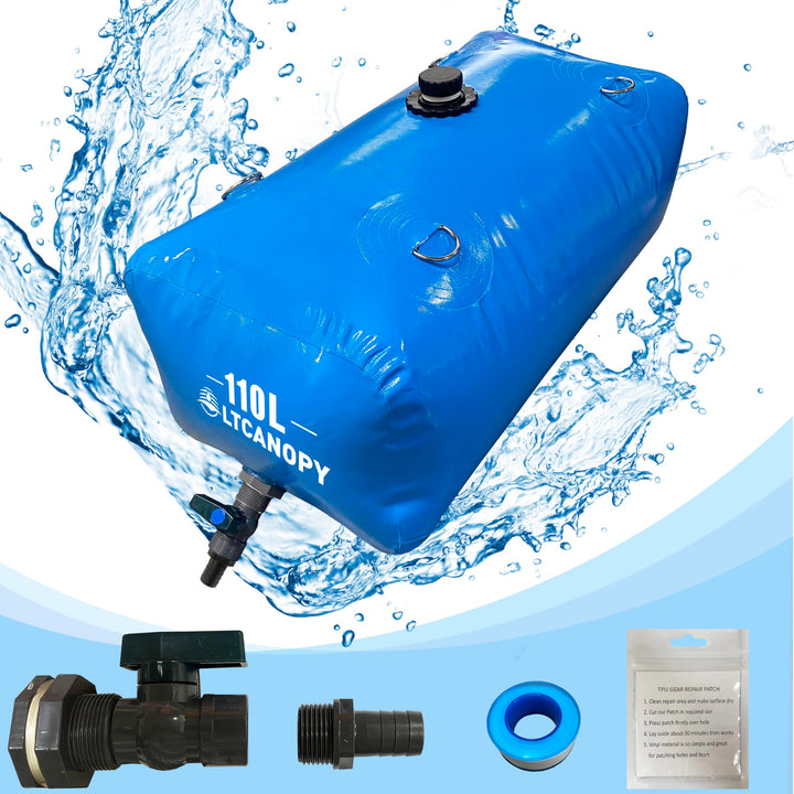 Wasserspeicherblase,Faltbarer Wasserblasentank, Notwasserspeicher mit Wasserhahn,Notfall-Wasserspeic