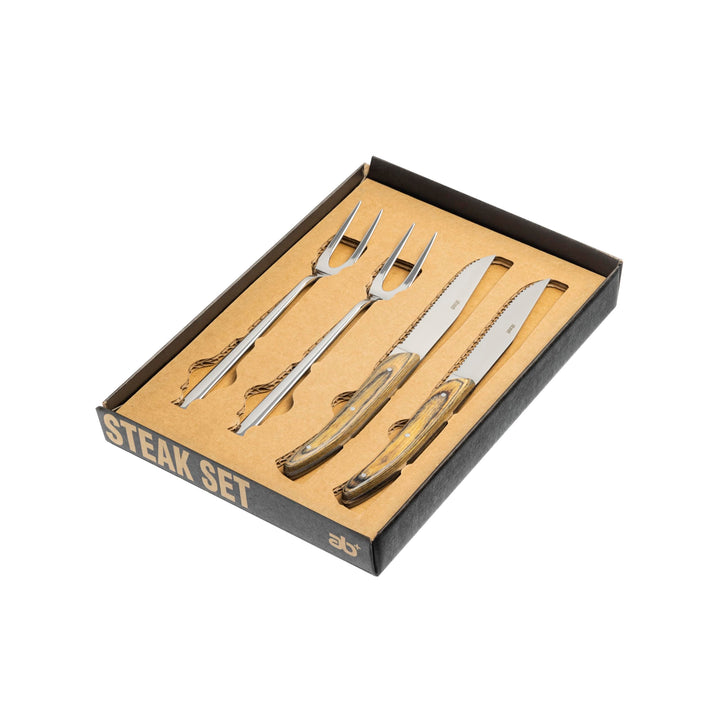 Abert Steak Set 4tlg. aus 18/10 Edelstahl, silber | spülmaschinengeeignet