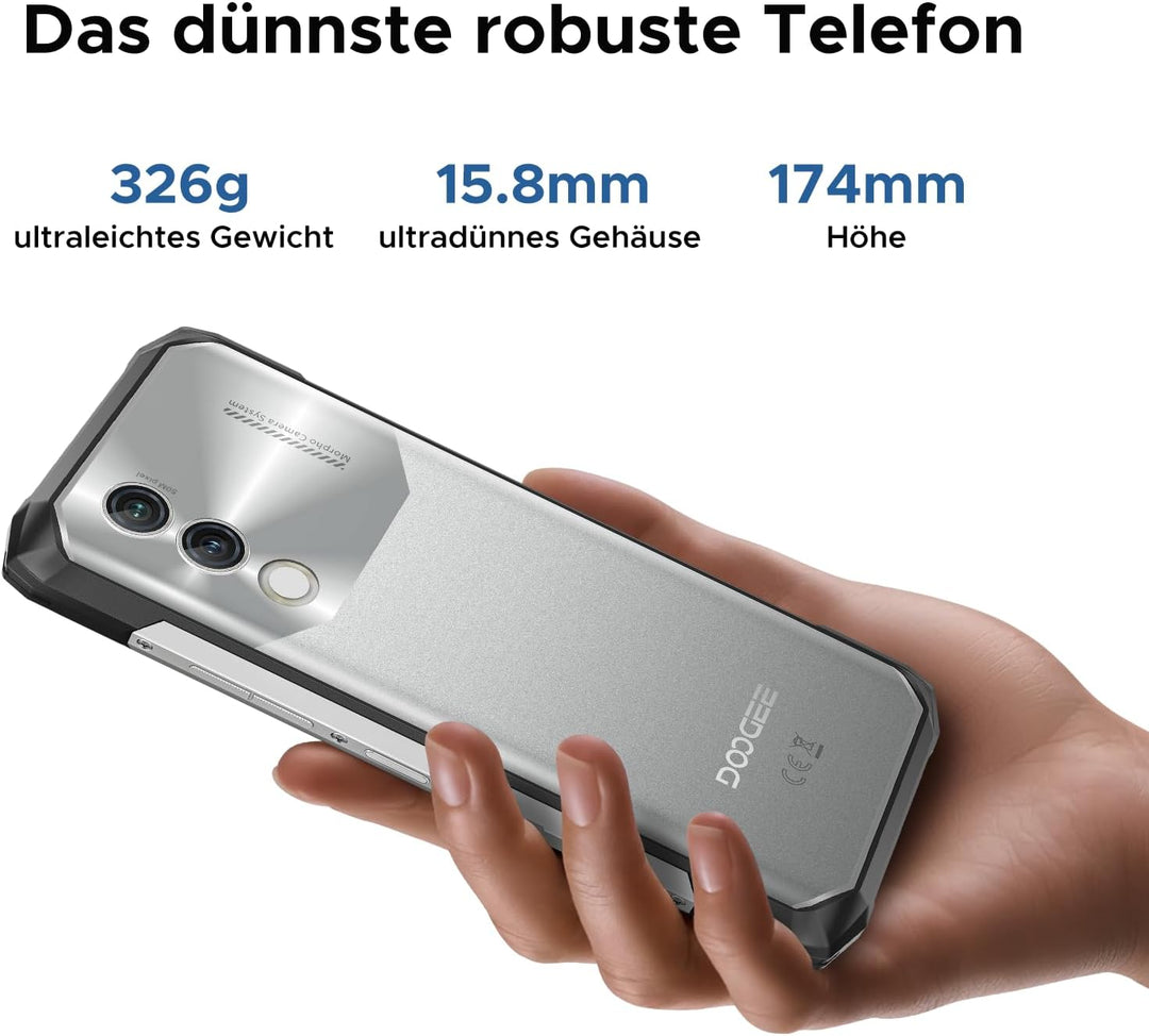 DOOGEE Blade10 Power Outdoor Handy Ohne Vertrag Android 14-10300mAh, 24GB+256GB/TF 2TB Outdoor Smart