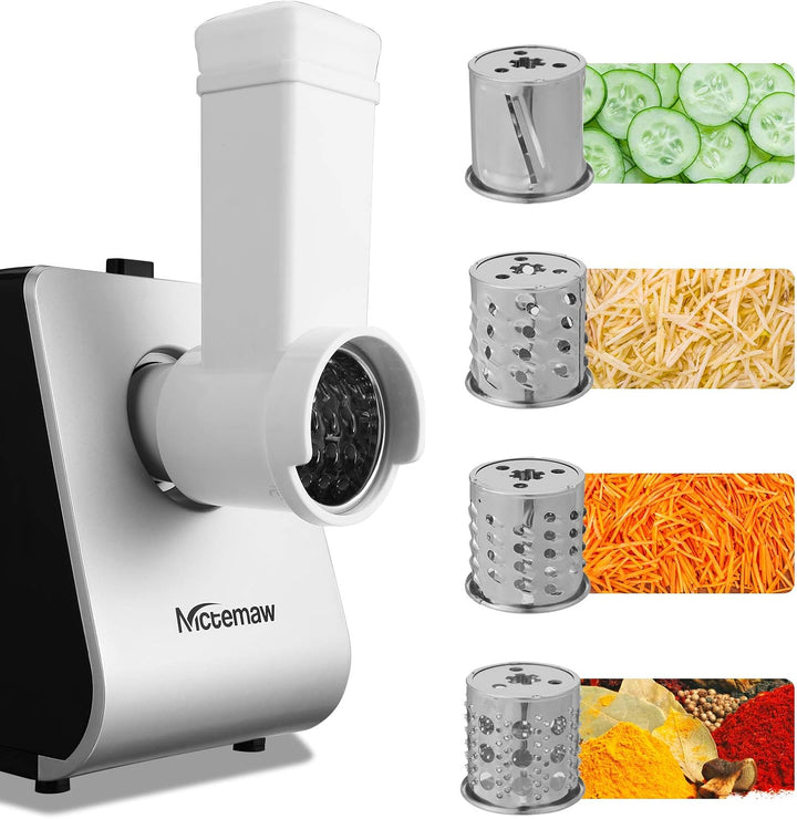 COOCHEER 1500W Elektrischer Fleischwolf, 3-in-1 Edelstahl Fleischmaschine mit 3 Lochscheiben, Wurstf