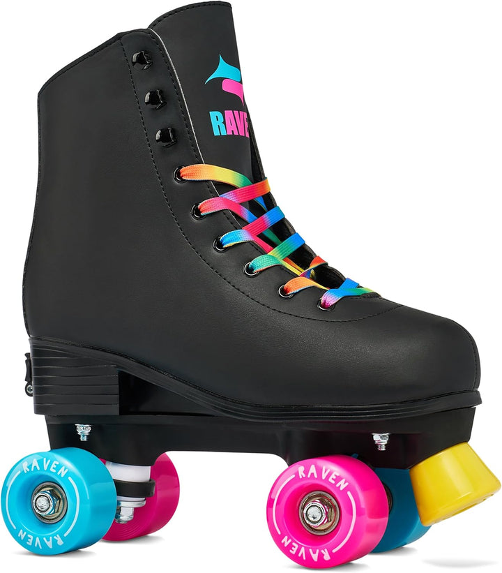 RAVEN Rollschuhe Roller Skates für Kinder Erwachsene Mädchen Damen verstellbar, 31-34 (20-21,5cm) Ir