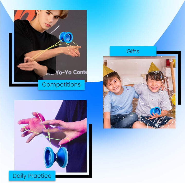 MAGICYOYO JoJo V13 Profi Finger Spin Yoyo für Anfänger & Fortgeschrittene, Dualer Modus für Responsi