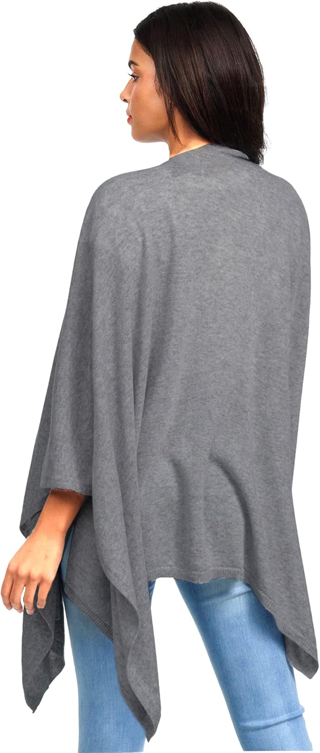 Damen Poncho,Schal Pullover, Lange Strickjacke, Strickpullover, Mantel,XXL Umhängetuch,Tunika für So