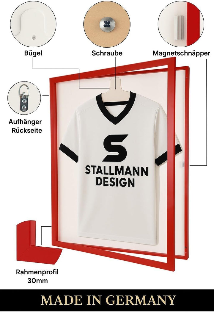 Trikotrahmen mit Drehtür – 'Gelb' - Rückwand Schwarz | Grösse: 90x70cm - von vorne bestückbar - stab