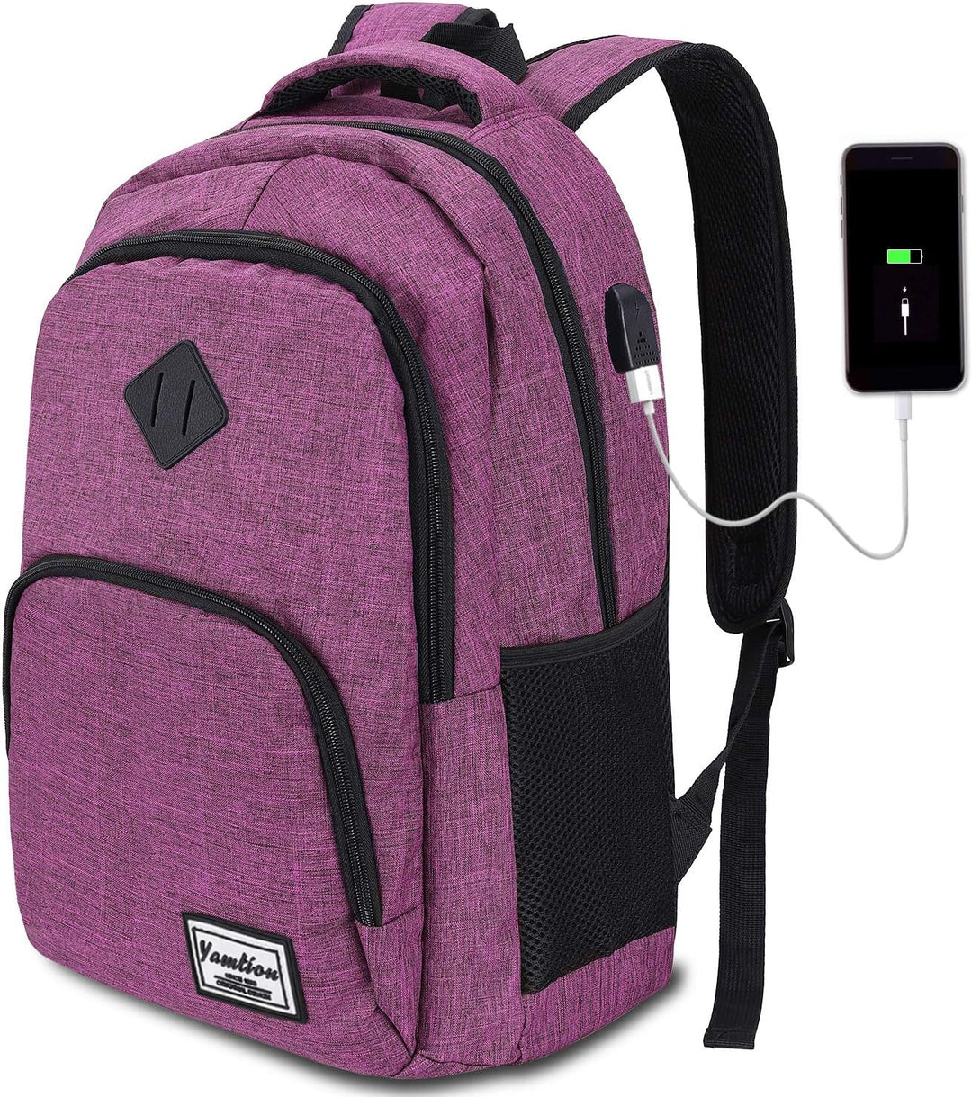 YAMTION Schulrucksack für Damen and Mädchen,Laptop Rucksack mit 15.6 Zoll Laptopfach für Schule Arbe