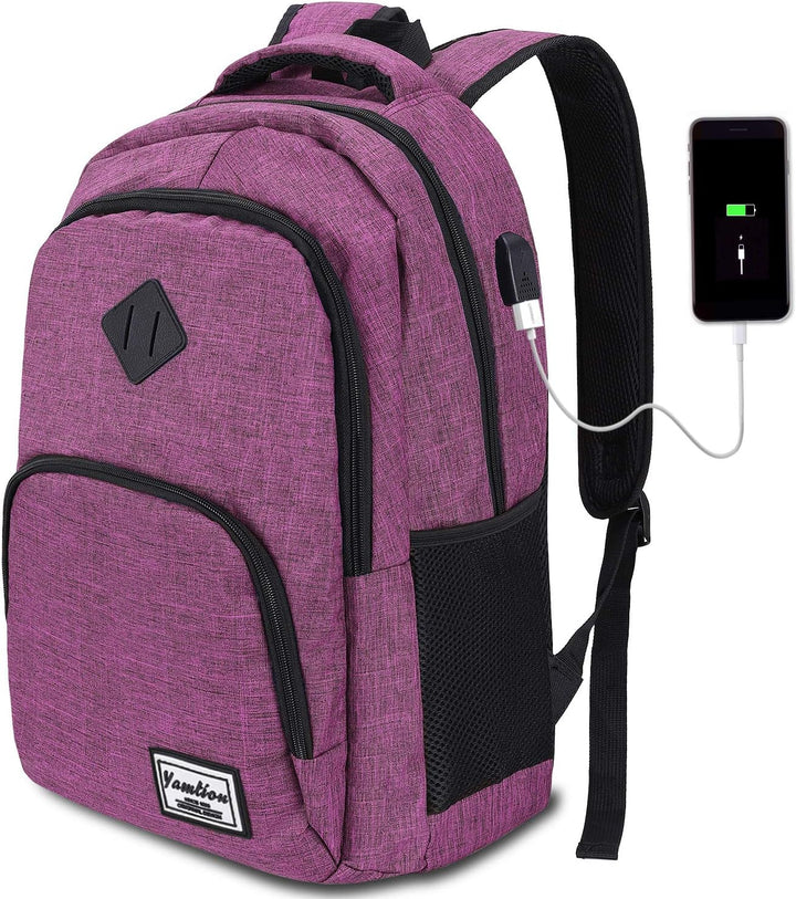 YAMTION Schulrucksack für Damen and Mädchen,Laptop Rucksack mit 15.6 Zoll Laptopfach für Schule Arbe