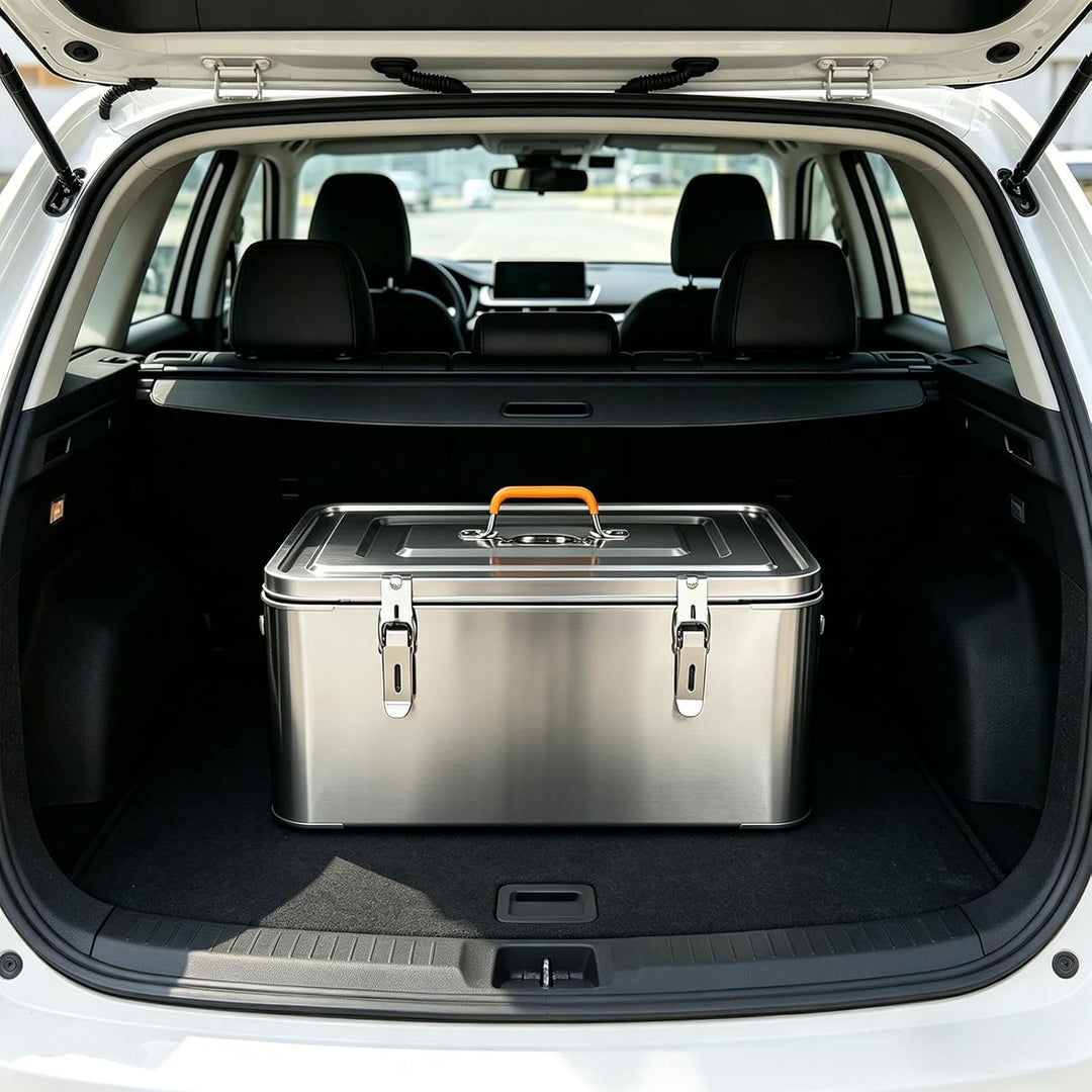 Isolierbox 40 L, Edelstahl-Thermobox,Multifunktional Thermobehälter | PU-Schaum-Isolierung Mit Versc
