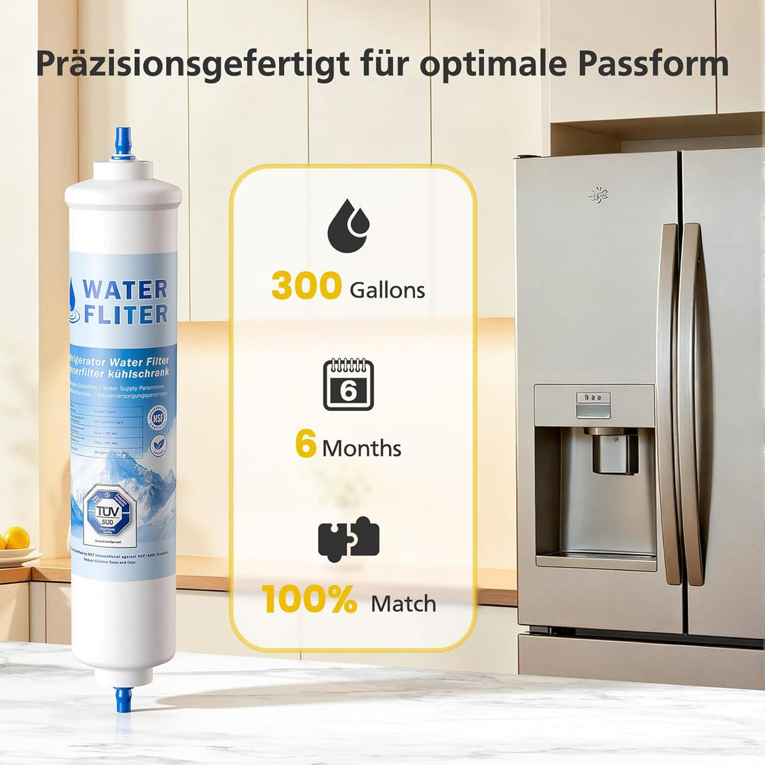 4 VILLAPOOL Wasserfilter Kühlschrank Ersatz für Samsung Kühlschrank Wasserfilter DA29-10105J, DA29-1