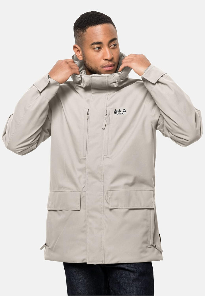 Jack Wolfskin Herren West Coast Jacket Wetterschutzjacke XXL Winter Pearl, XXL Winter Pearl