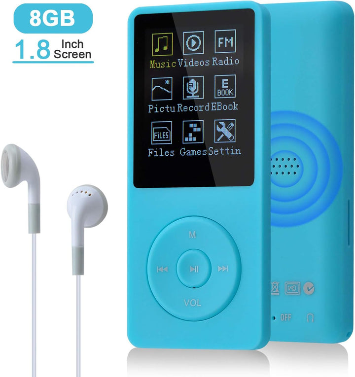 8GB Tragbare MP3 Musik Player, Support bis zu 64GB SD Speicherkarte, Lossless Sound HiFi MP3 Player,