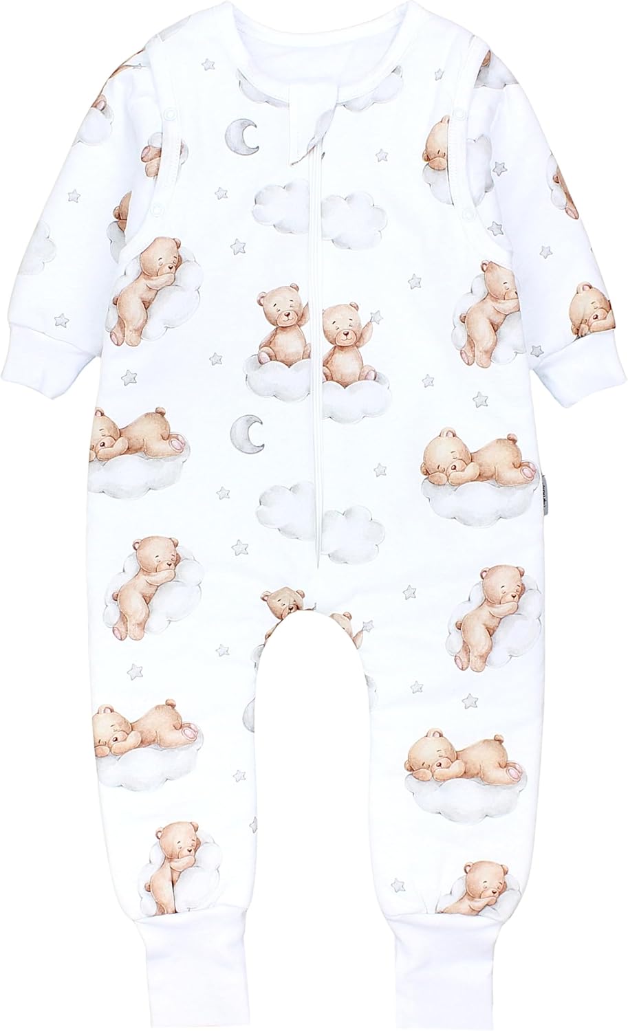TupTam Baby Schlafsack mit Füssen und Ärmeln – Ganzjahres Schlafsack Baby 2.5 TOG, OEKO-TEX zertifiz