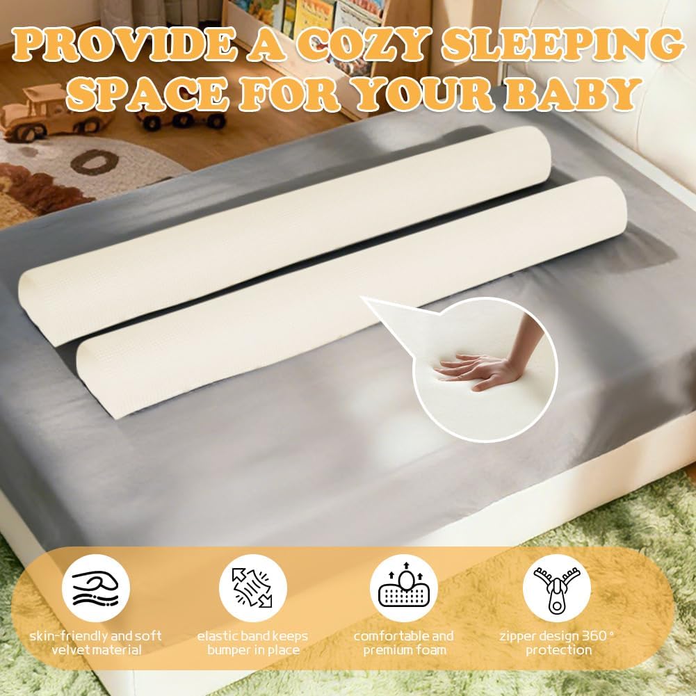 DUJUIKE Bettschutzgitter für Kleinkinder, Bettumrandung für Baby ältere Menschen, Bettgitter aus Sch