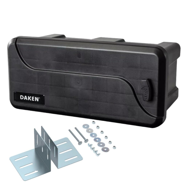 Daken Blackit 1 Deichselbox 550x250x295mm Werkzeugkasten Anhänger Transportkiste Kunsstoff Schwarz (