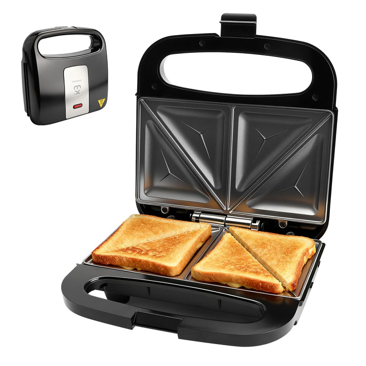Sandwichmaker, 750W Sandwichtoaster, Antihaft-Beschichtung, Aufwärm-Anzeige, Cool Touch Gehäuse, Ide