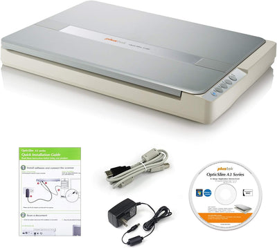 Plustek OpticSlim 1180 Flachbettscanner (1200dpi, A3, USB) inkl. DocAction Software