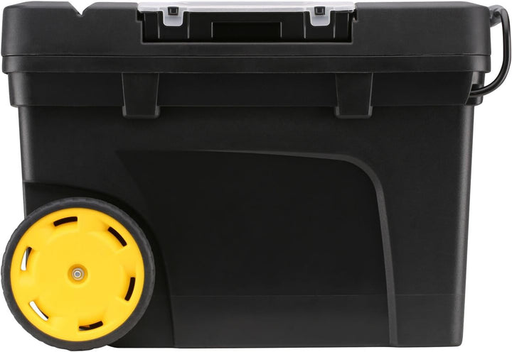 Stanley Mobile Montagebox (60,3 x 37,5 x 43 cm, Volumen 53l, geräumiges Hauptfach für Elektrowerkzeu