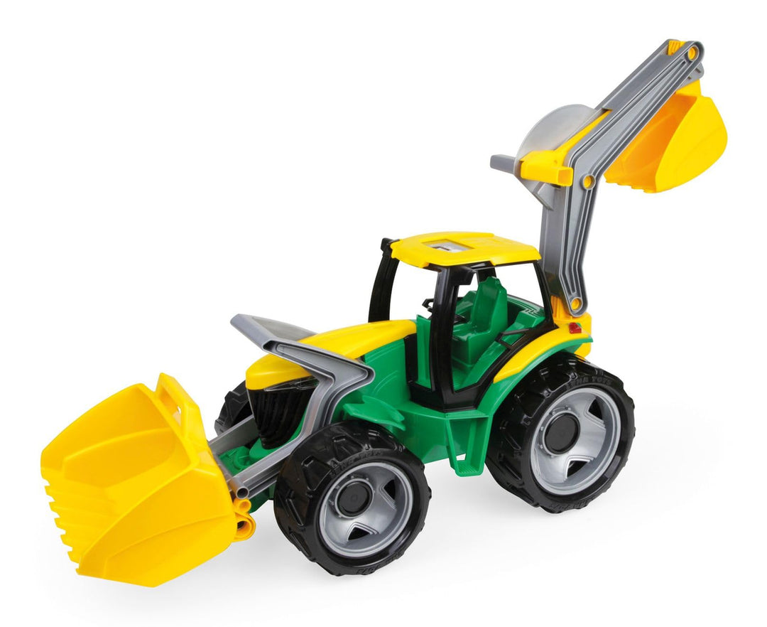 Lena 2080 x Giga Trucks Traktor mit Frontlader und Baggerarm, Starke Riesen Trecker ca. 107 cm, Spie