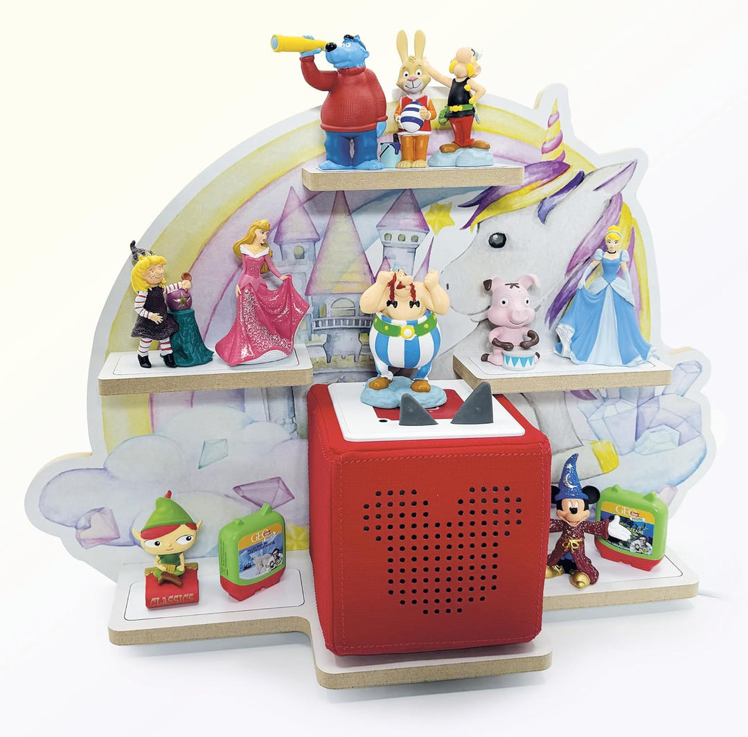 Smagnon Regal für die Toniebox und Tonie Figuren Motiv Ballon-Familie Kinderspielzeug (Einhorn Haupt