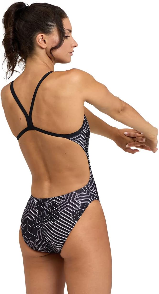 ARENA Mädchen Kikko Badeanzug 30 Black/Black Multi, 30 Black/Black Multi
