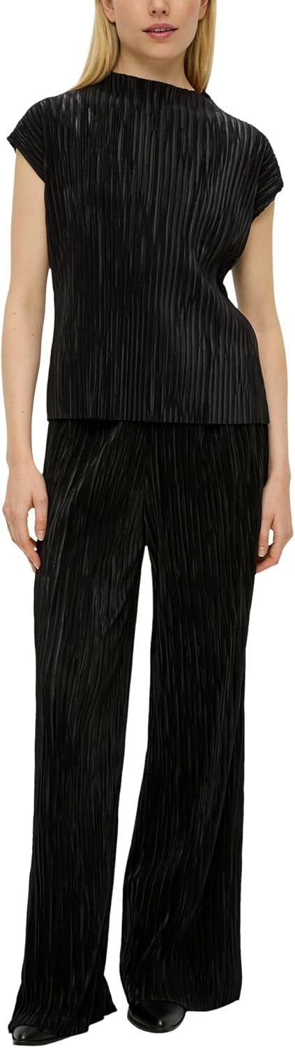 s.Oliver Damen Blusentop mit Plisseefalten 32 9999, 32 9999
