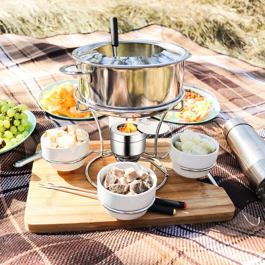 HEMOTON Edelstahl Brennstoffbehälter 2 Stück Mit Deckel Für Spiritusbrenner Chafing Dish Brennpasten