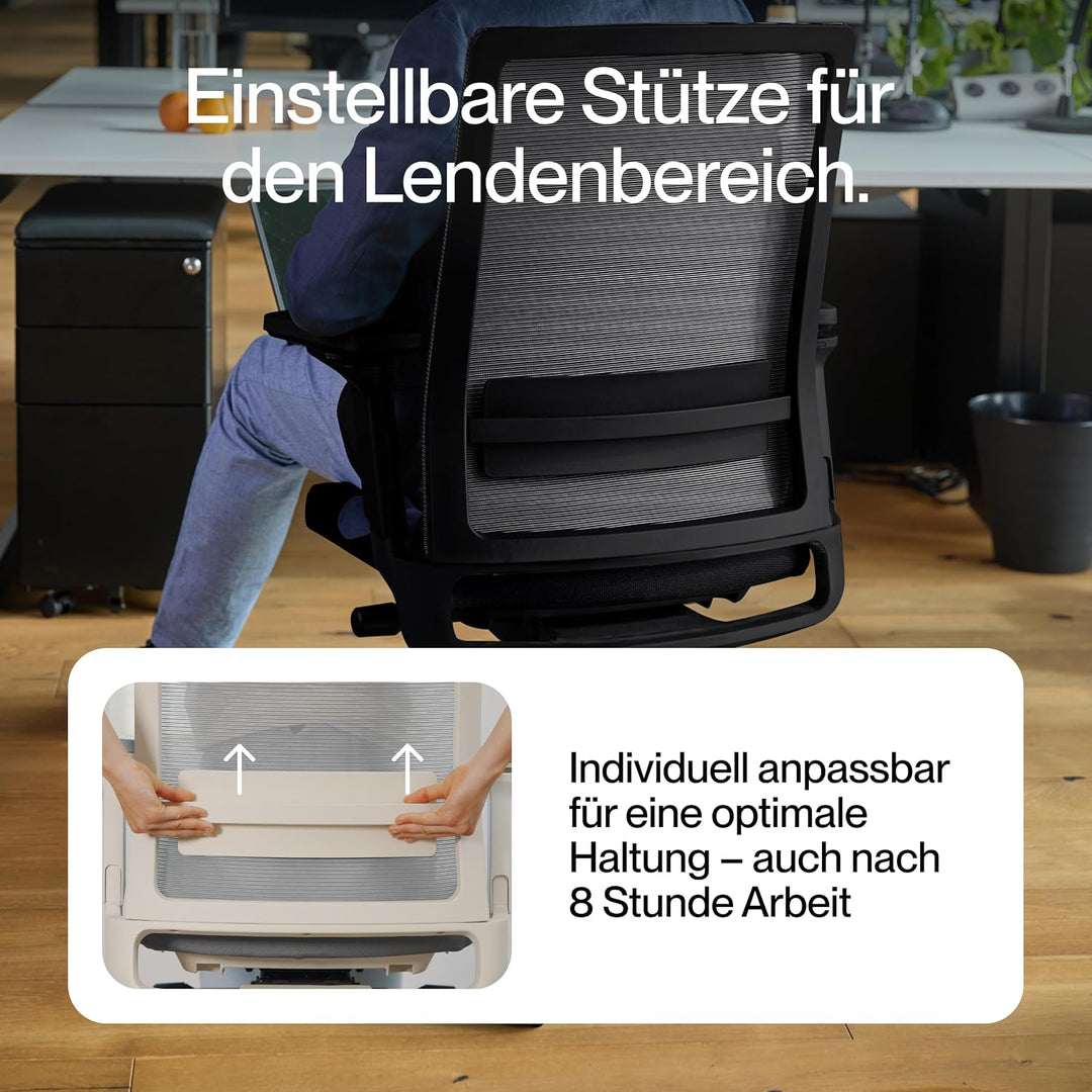 Active Bürostuhl Weiss TESTSIEGER | Ergonomischer Schreibtischstuhl mit Sitzkippfunktion &amp; adaptiver