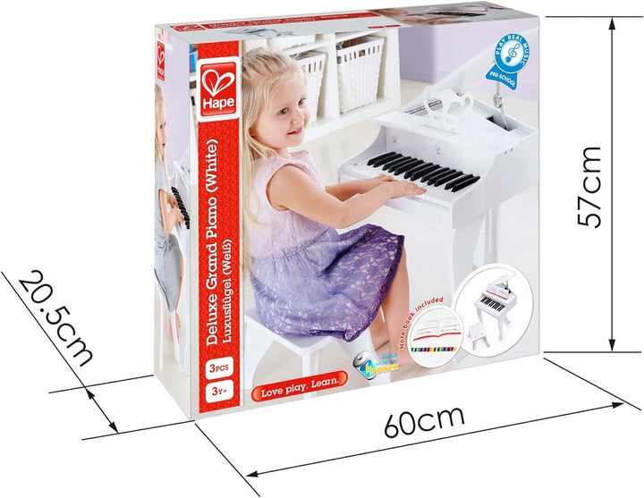 Hape Luxusflügel | Piano mit 30 Tasten, inklusive Stuhl, elektronisches Musik-Keyboard, ab 3 Jahren,