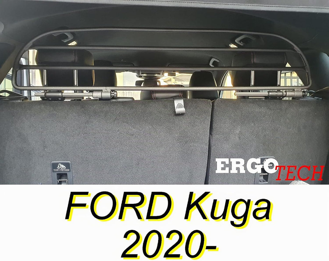 ERGOTECH Trenngitter Hundegitter für Ford Kuga (ab BJ 2020) RDA65HBG-XS, für Hunde und Gepäck