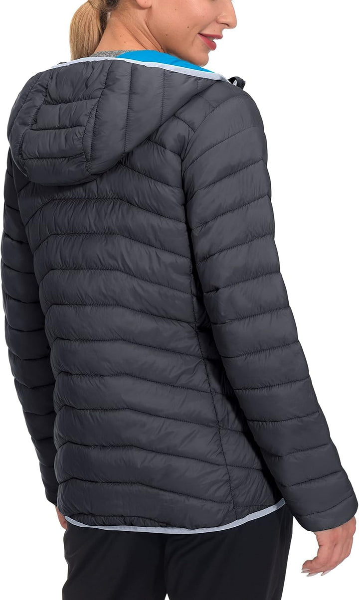 Little Donkey Andy Daunenjacken Damen Leichte Steppjacke Winddichte Warme Winterjacke Outdoor Kapuze