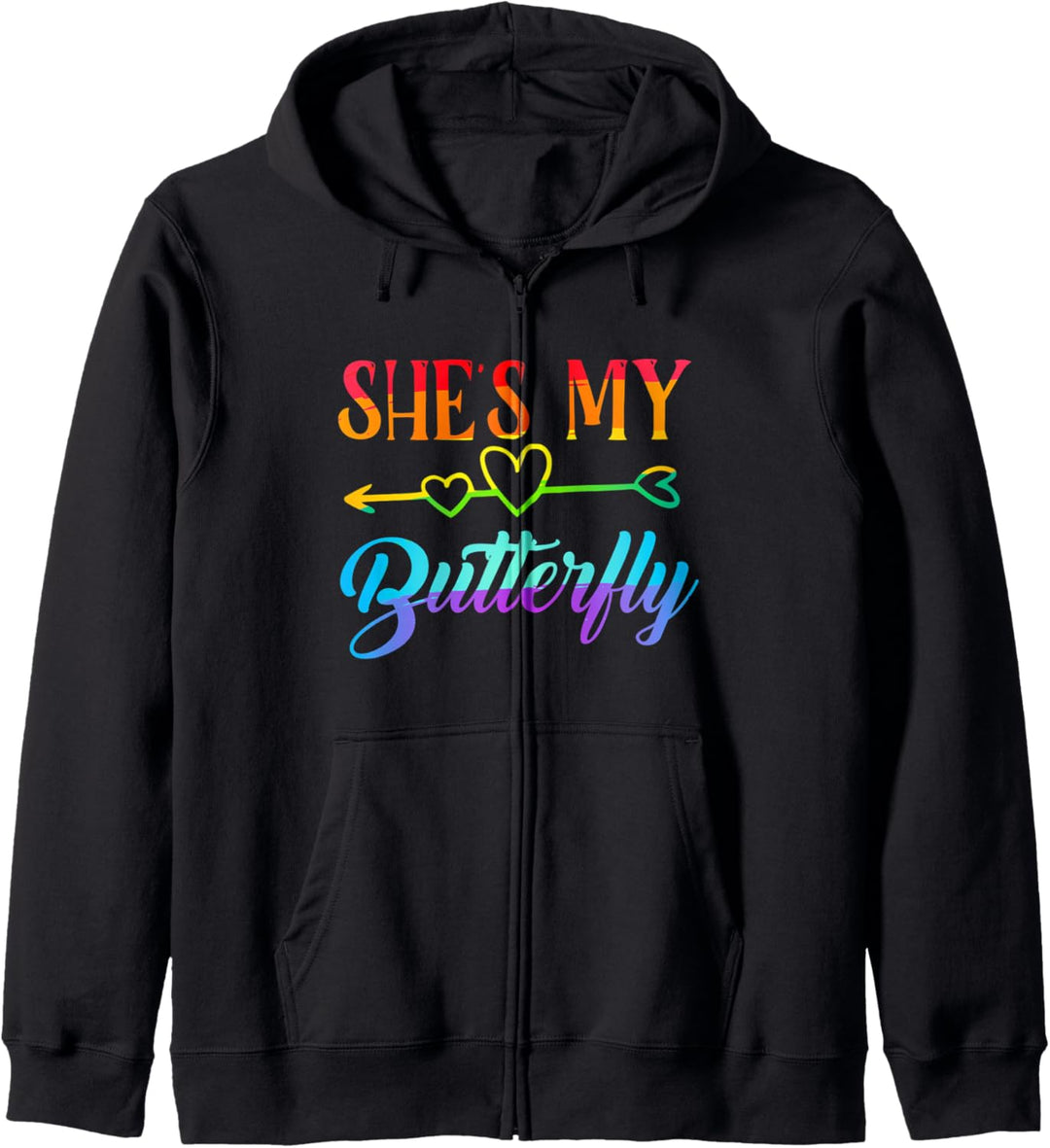 LGBTQ Lesben Schwul Bi Pärchen Butterfly Cupcake Regenbogen Kapuzenjacke