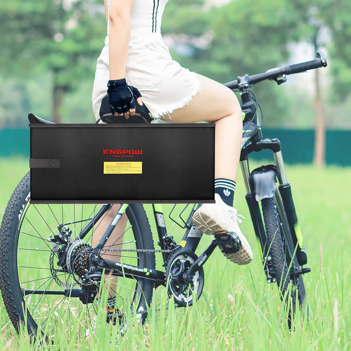 Ebike Akku Tasche Feuerfest bis 2000°F Batterie Tasche Akkutasche Wasserdicht & Explosionssicher,Lip