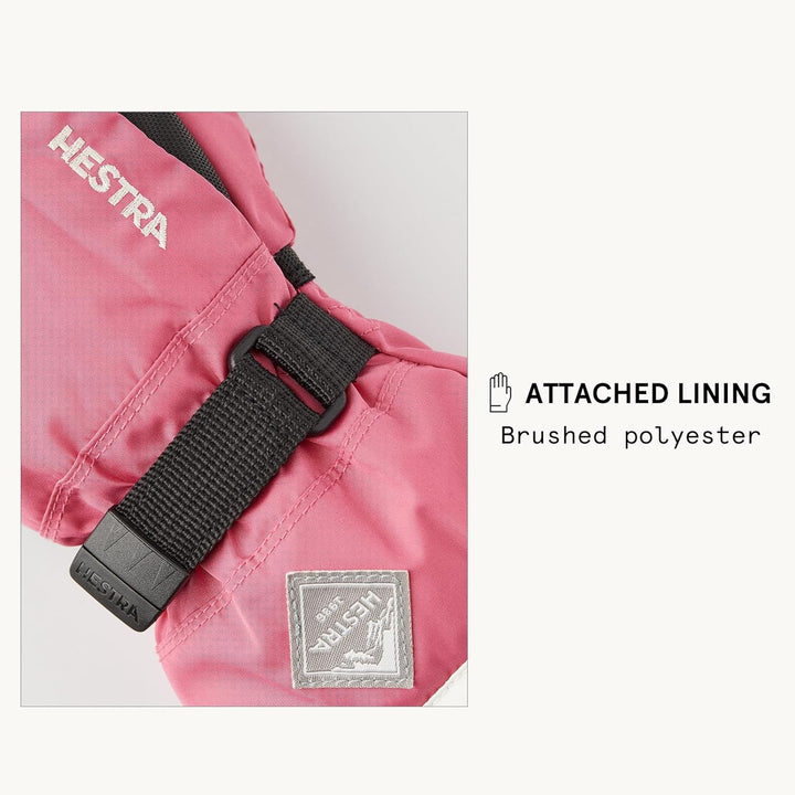 Hestra Wasserdichter Skihandschuh für Kinder, C-Zone für kaltes Wetter Fuchsia / Elfenbein 5, Fuchsi
