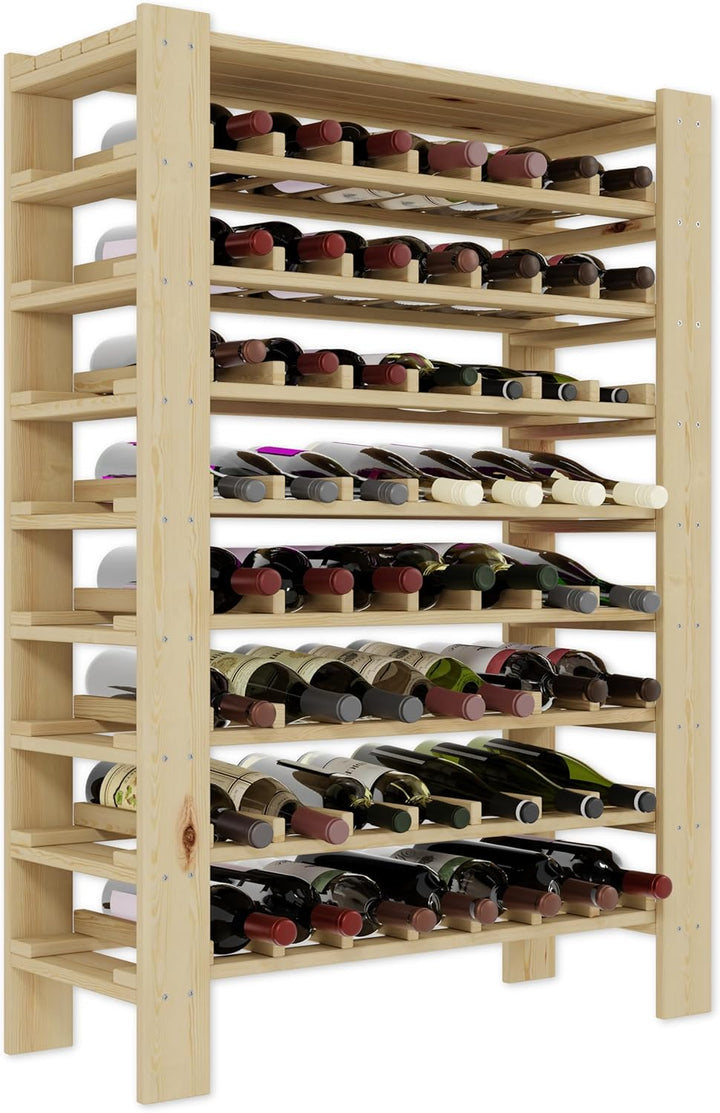 Lenmar Serie RW Weinregal aus Holz für Flaschen, Hellbeige, Wein, Flaschenregal, Kellerregal, Regale