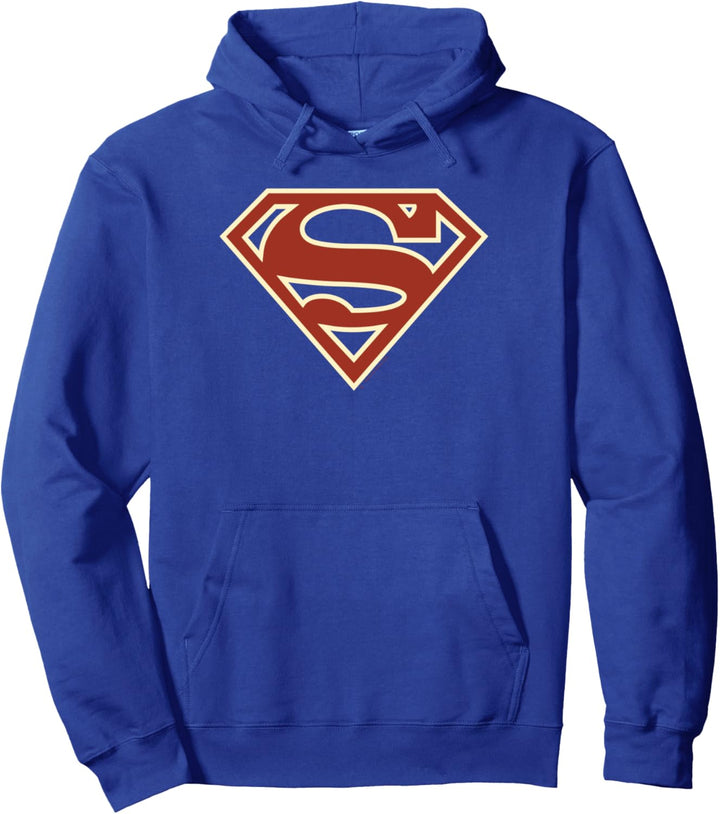 Superman Crimson & Cream Logo Shield Pullover Hoodie