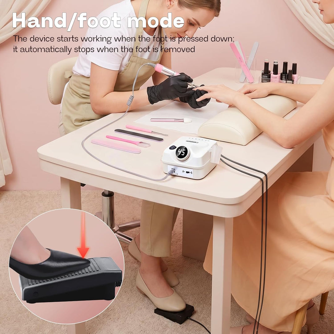 Cadrim Nagelfräser, 45000 U/min Nagelfräser für Gelnägel, Elektrische Nagelfeile Maniküre Pediküre S