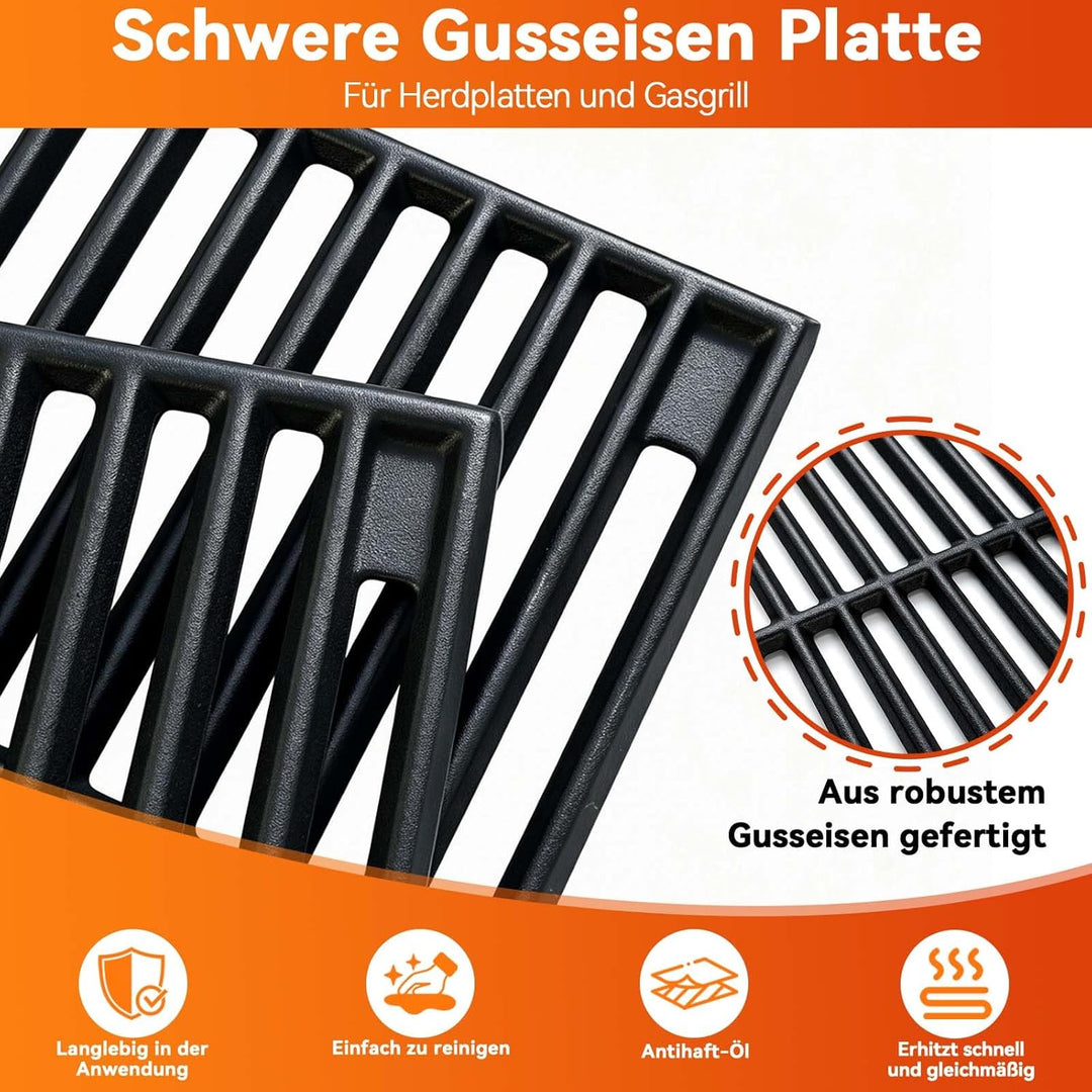 Gusseisen Grillroste für Rösle Videro G4-S, 45 x 70 cm Grillrost Ersatzteile für Enders Kansas Pro 4