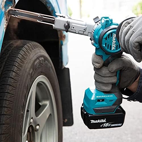 Makita DBS180RTJ 18V Li-Ion LXT Brushless Bandschleifer komplett mit 2 x 5,0 Ah Akkus und Ladegerät