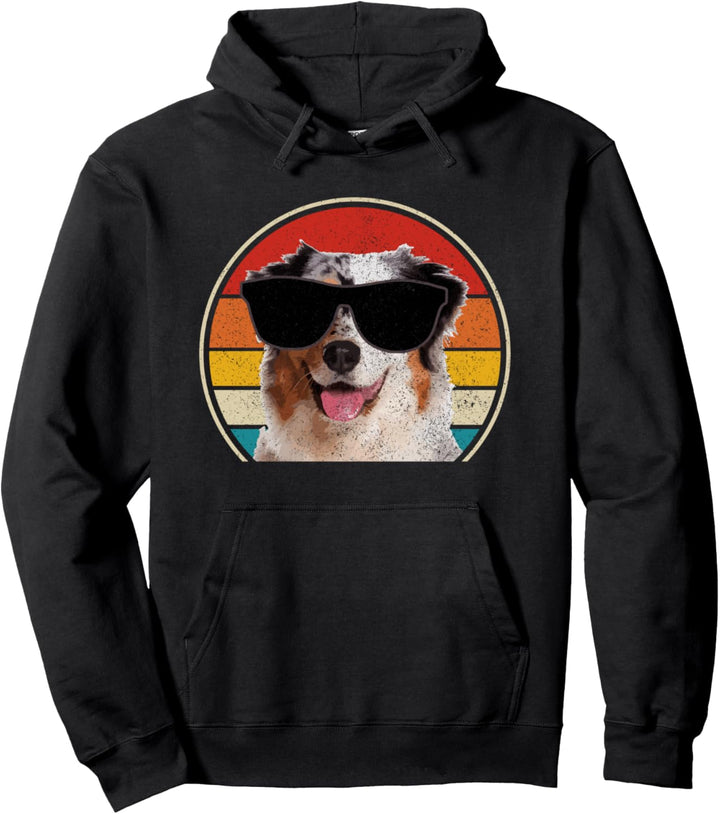 Australian Shepherd Vintage Hund Lustig Pullover Hoodie