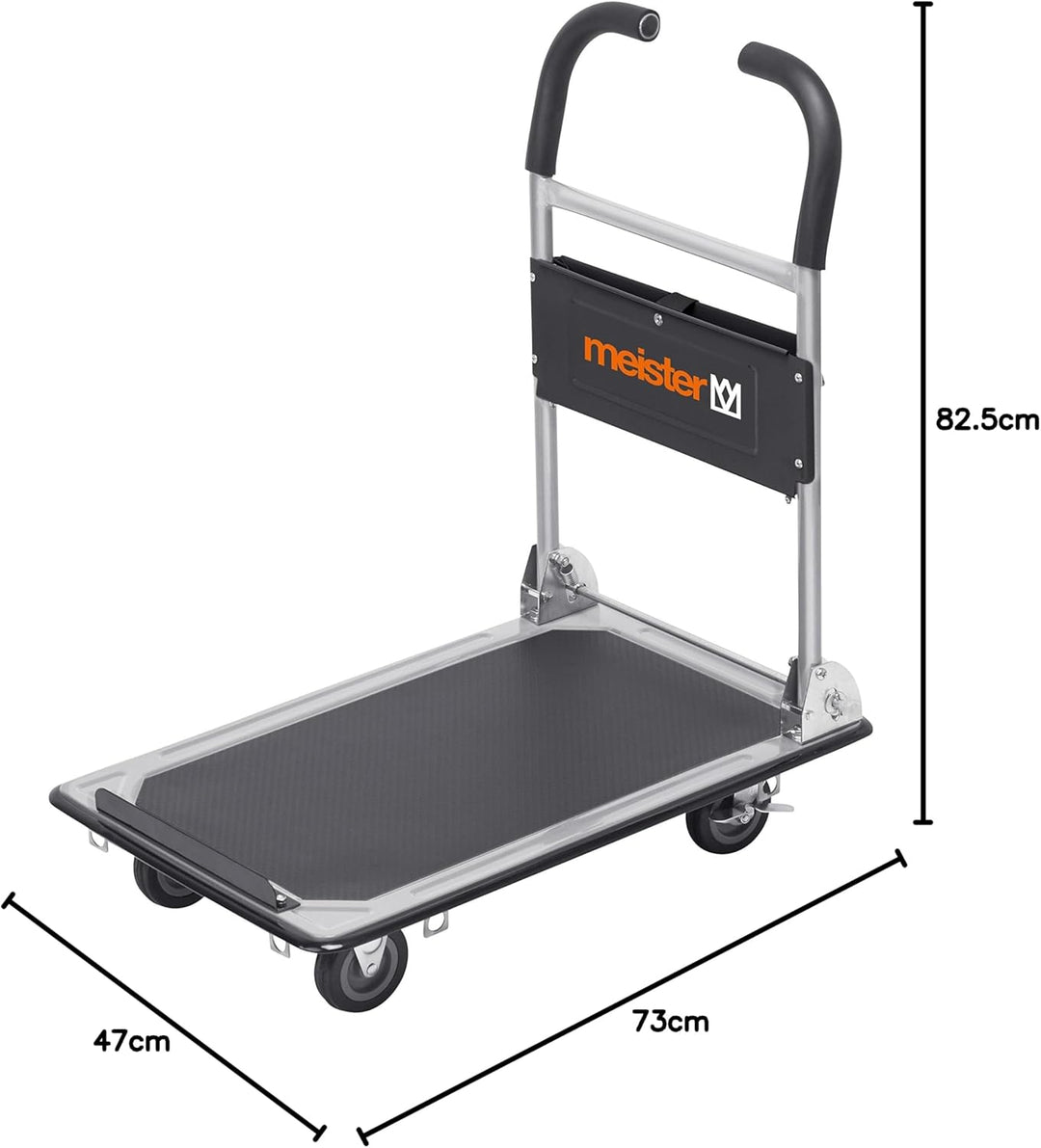 Meister Plattformwagen "cut-off" - Klappbar - Bis 150 kg Tragkraft - Feststellbremse / Transporthilf