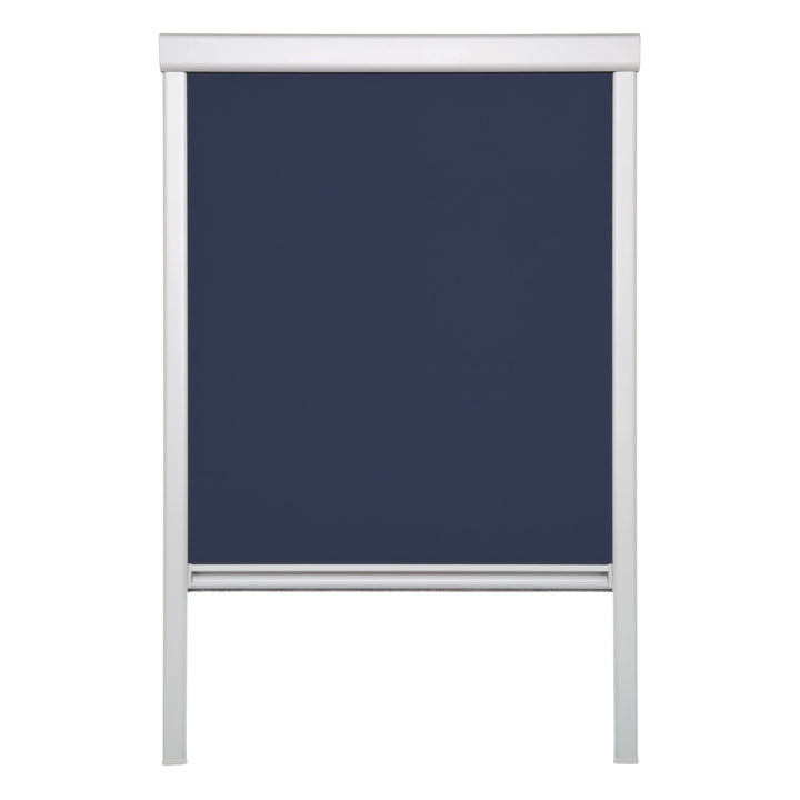 Lichtblick Dachfenster-Rollo Skylight, 97,3 x 94,0 cm (B x L) in Blau, 100 % Verdunkelung, Thermo-Ro