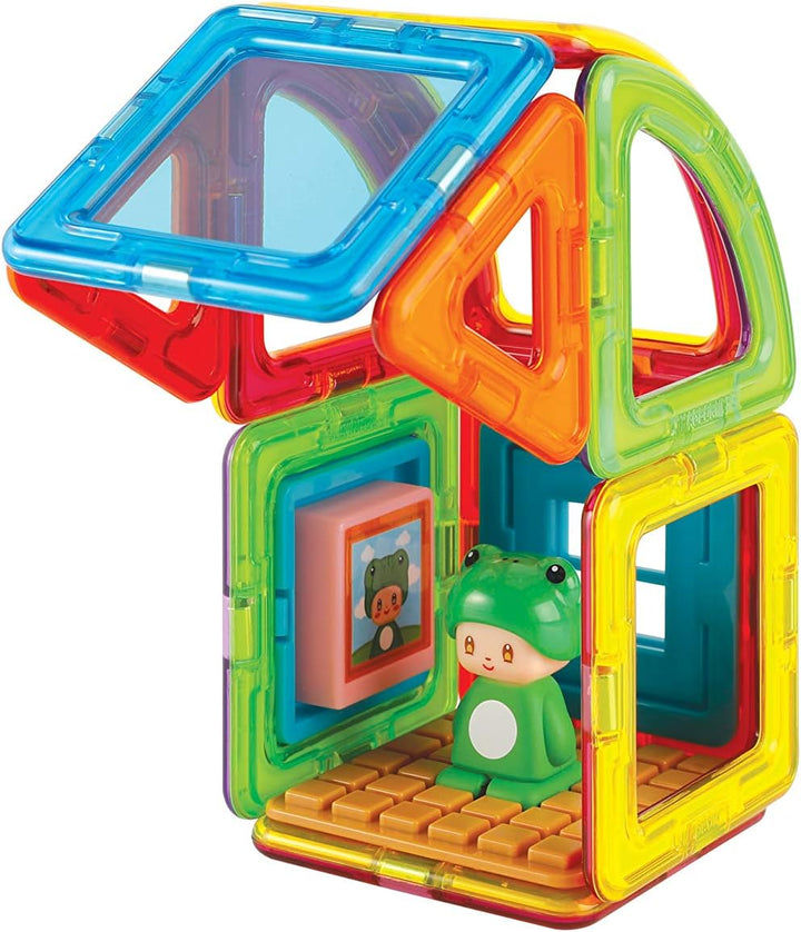 Magformers Cube House Frog 20-Piece Magnetic Construction Toy. STEM Set with Magnetic Shapes and Acc